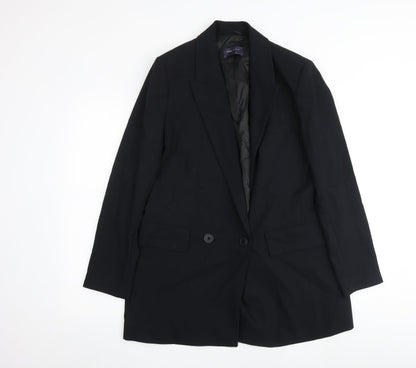 Marks and Spencer Womens Black Polyester Jacket Suit Jacket Size 14