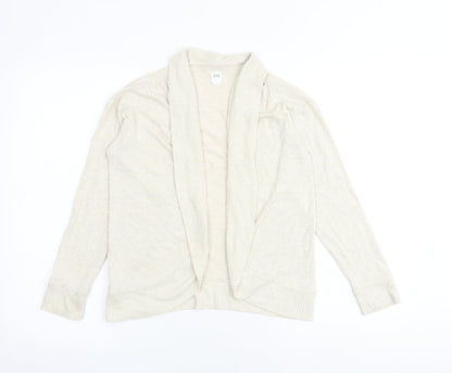 Gap Girls Beige V-Neck Viscose Cardigan Jumper Size L Pullover
