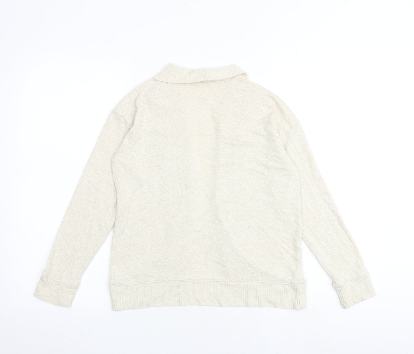 Gap Girls Beige V-Neck Viscose Cardigan Jumper Size L Pullover