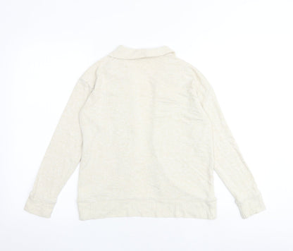 Gap Girls Beige V-Neck Viscose Cardigan Jumper Size L Pullover