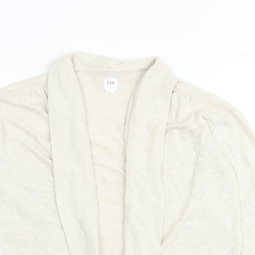 Gap Girls Beige V-Neck Viscose Cardigan Jumper Size L Pullover