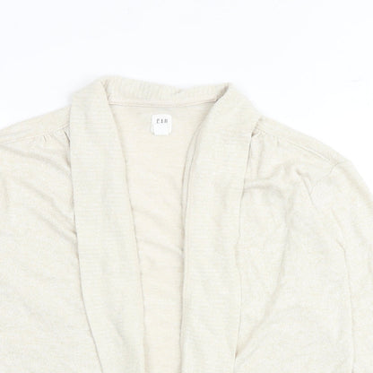 Gap Girls Beige V-Neck Viscose Cardigan Jumper Size L Pullover