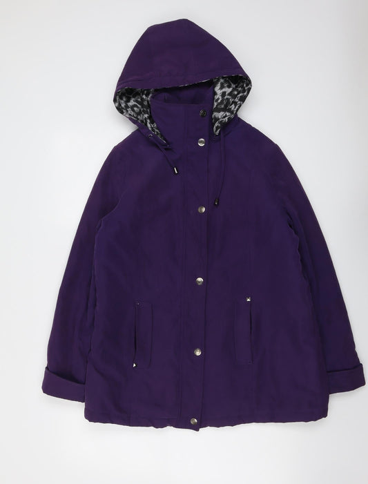 First Avenue Womens Purple Jacket Size 12 Zip