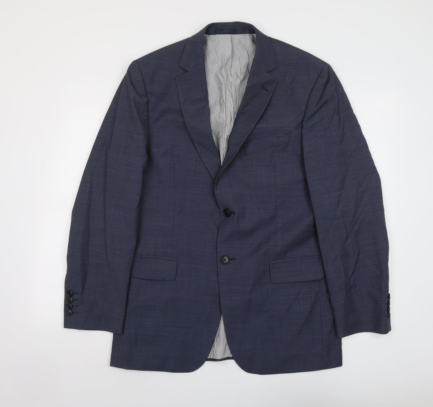 Mens UK Size 40 Marks and Spencer Regular Blue Suit Jacket