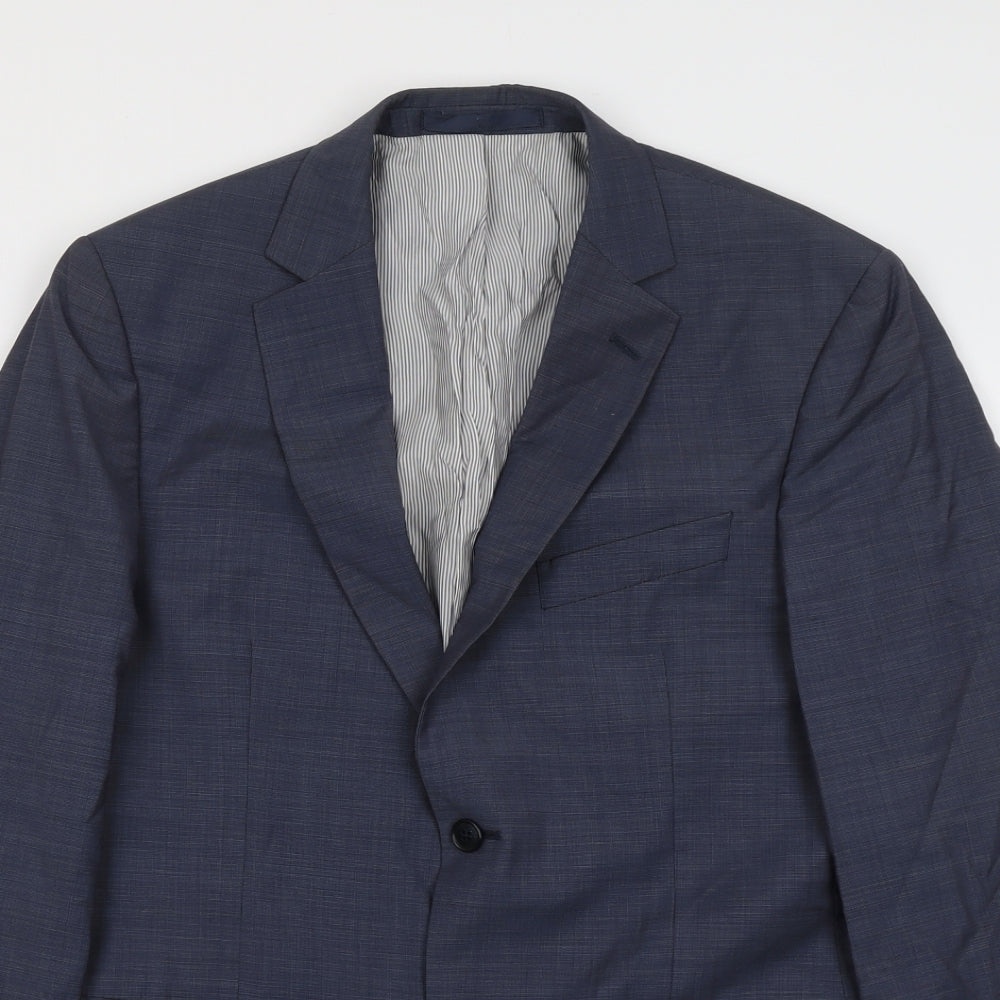 Mens UK Size 40 Marks and Spencer Regular Blue Suit Jacket