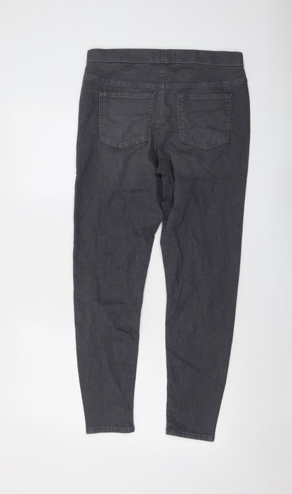 Marks and Spencer Womens Grey Cotton Jegging Jeans Size 12 L27 in Regular