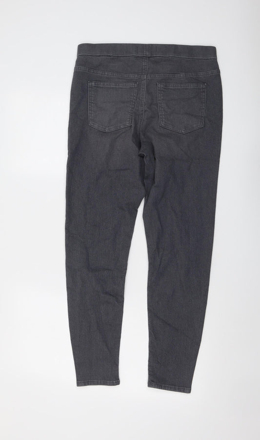 Marks and Spencer Womens Grey Cotton Jegging Jeans Size 12 L27 in Regular
