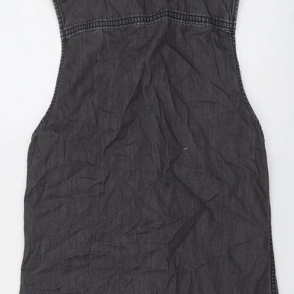 Womens UK Size 10 H&M Grey Basic Button-Up