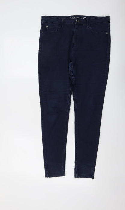 Womens UK Size 12 Marks and Spencer Regular Fit Skinny Blue Jeans