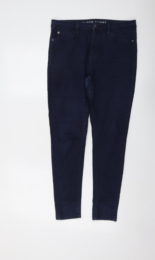 Womens UK Size 12 Marks and Spencer Regular Fit Skinny Blue Jeans
