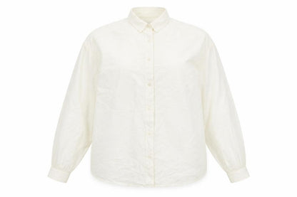 Cubus Womens Ivory Cotton Basic Button-Up Size 16 Collared