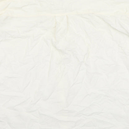 Cubus Womens Ivory Cotton Basic Button-Up Size 16 Collared