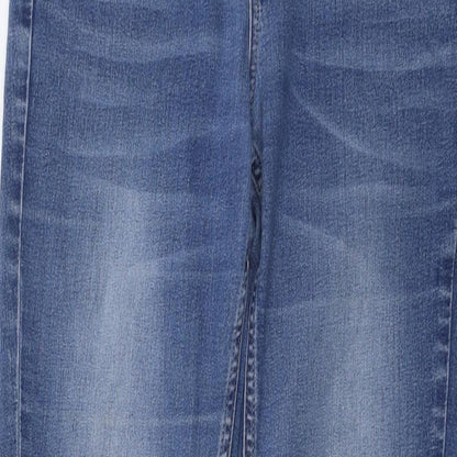 Oasis Womens Blue Cotton Skinny Jeans Size 30 in L30 in Regular Button