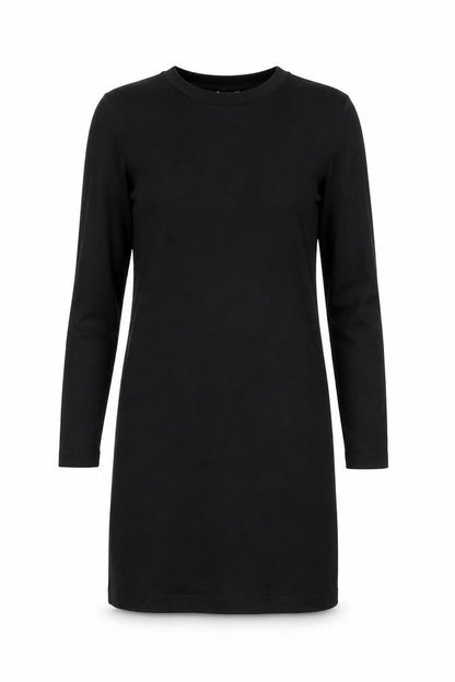FADAK Womens Black Viscose Jumper Dress Size S Round Neck Pullover