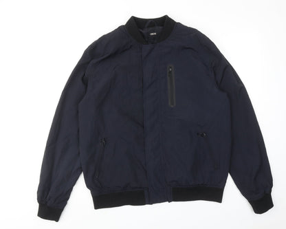 ASOS Mens Blue Bomber Jacket Jacket Size L Zip