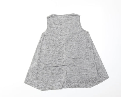 Womens UK Size S Zara Grey Basic Tank