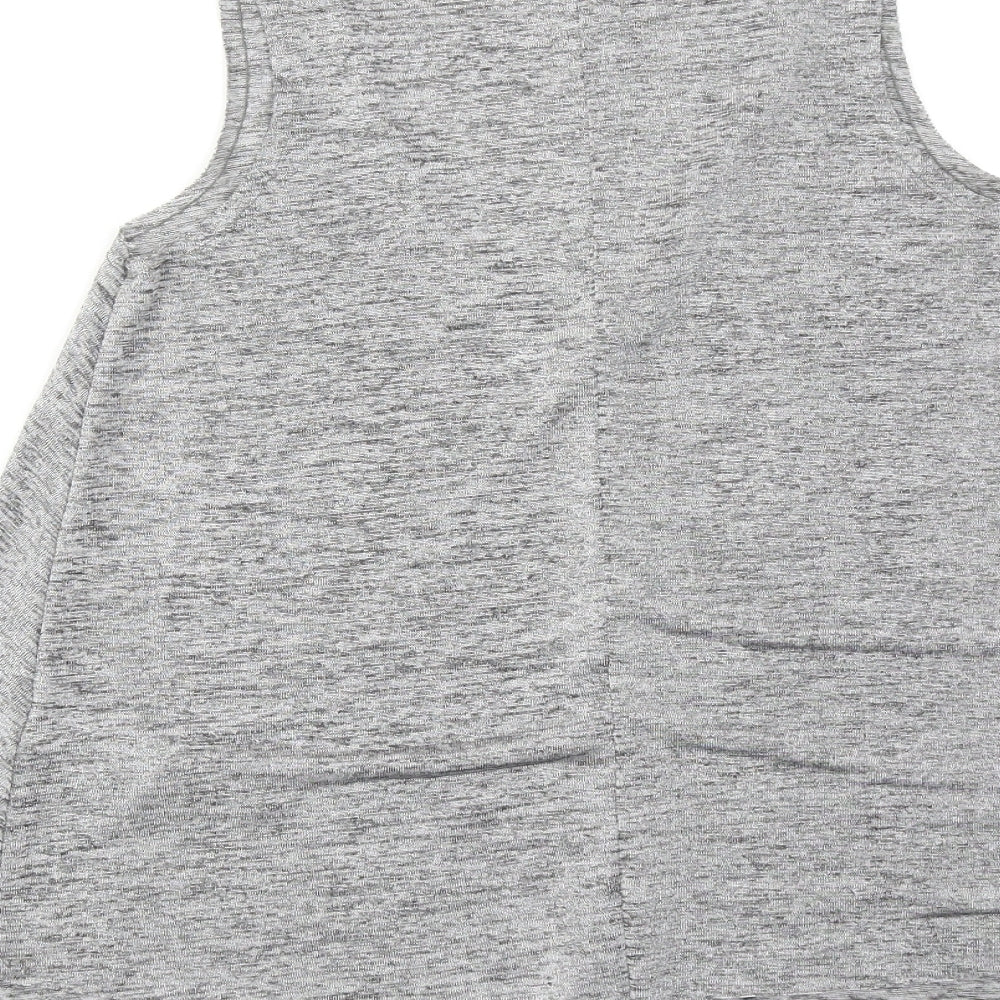 Womens UK Size S Zara Grey Basic Tank
