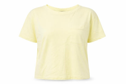 Womens UK Size 8 New Look Yellow Basic T-Shirt