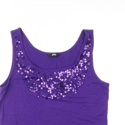 Womens UK Size 10 Marks and Spencer Purple Basic Tank