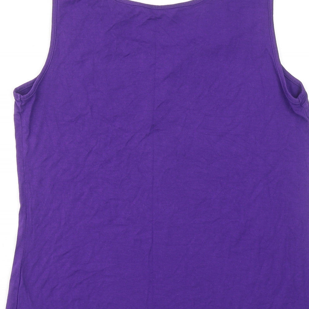 Womens UK Size 10 Marks and Spencer Purple Basic Tank