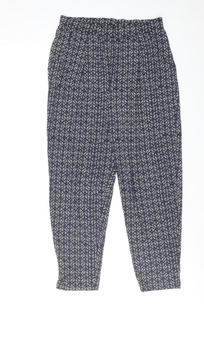 Womens UK Size 8 Marks and Spencer Regular Fit  Blue Trousers