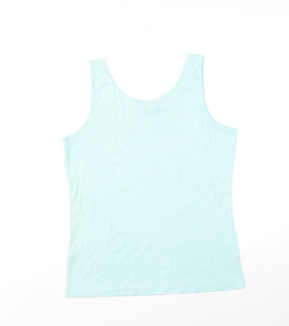 Womens UK Size S Bonmarché Blue Basic Tank