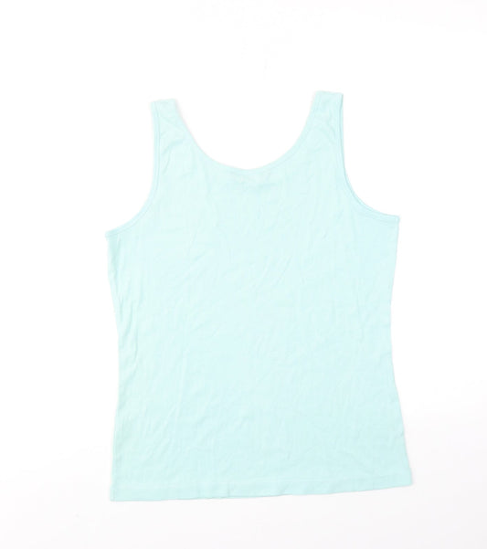 Womens UK Size S Bonmarché Blue Basic Tank