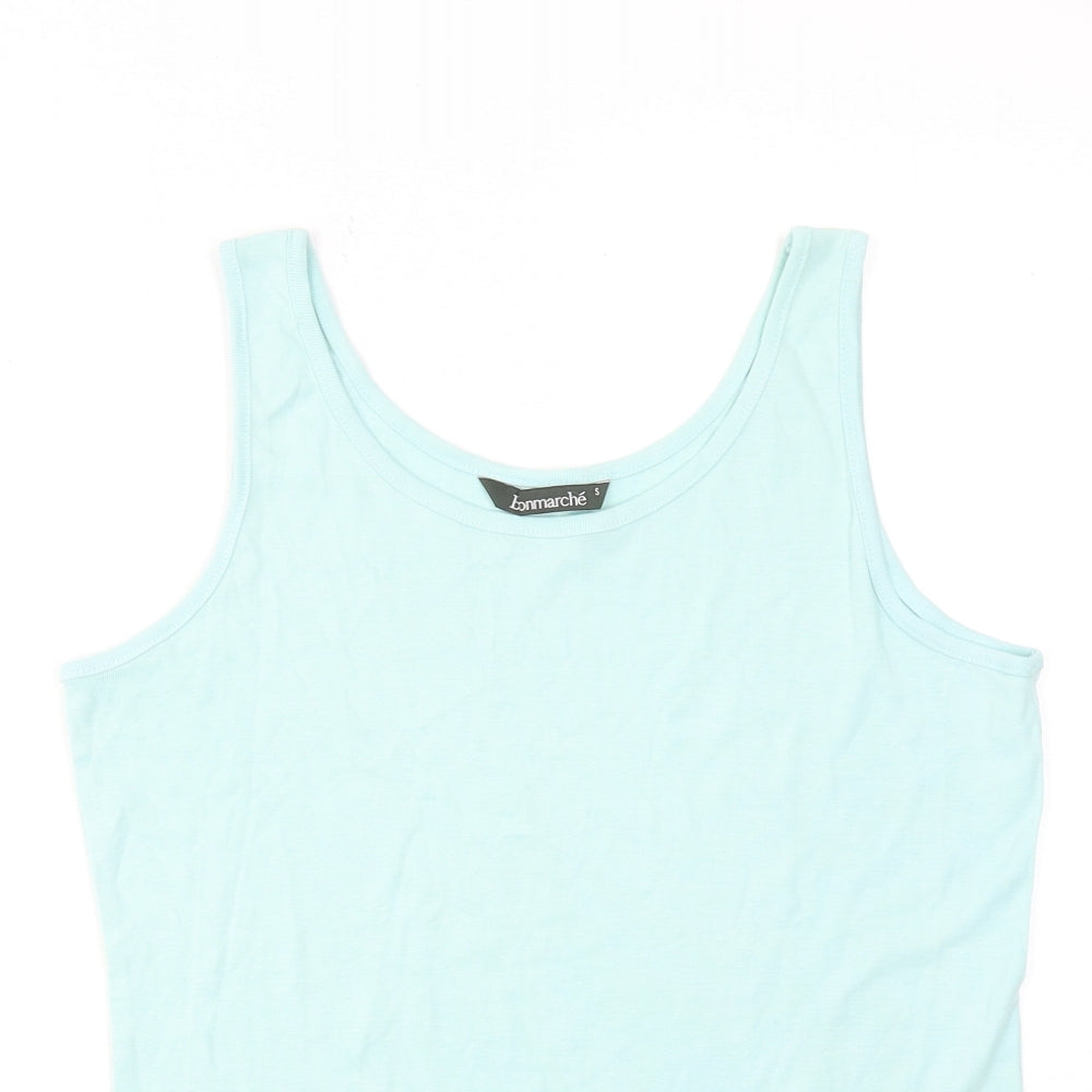 Womens UK Size S Bonmarché Blue Basic Tank