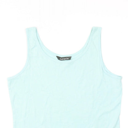 Womens UK Size S Bonmarché Blue Basic Tank