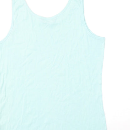 Womens UK Size S Bonmarché Blue Basic Tank