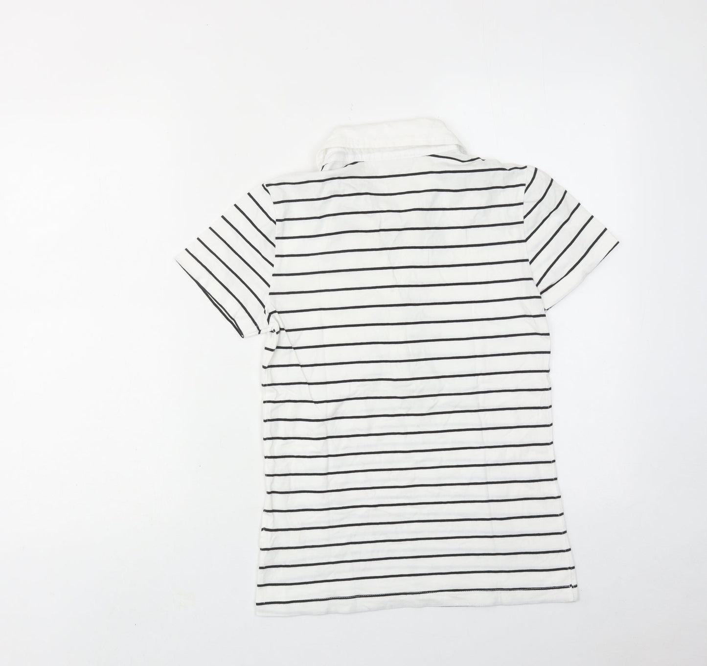 Womens UK Size XS Yessica White Basic Polo