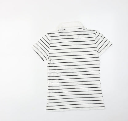 Womens UK Size XS Yessica White Basic Polo