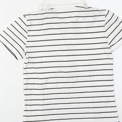 Womens UK Size XS Yessica White Basic Polo