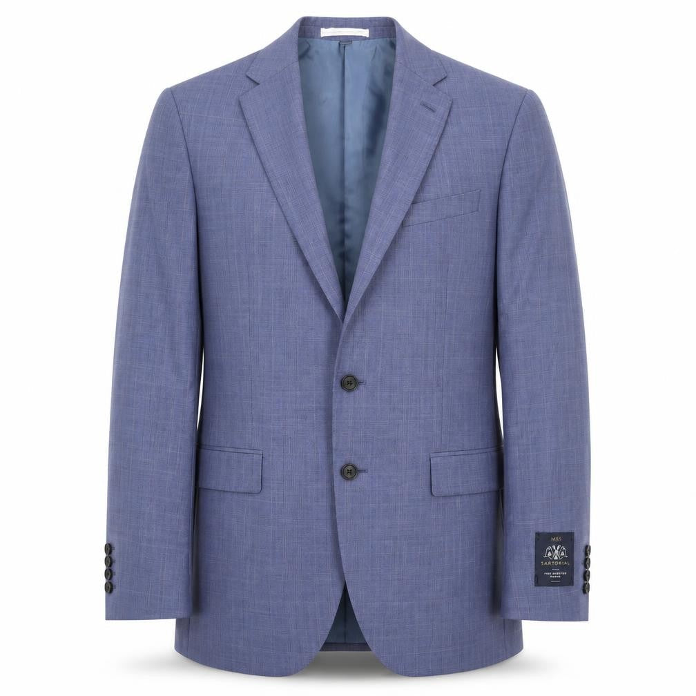 Marks & Spencer Mens Blue Polyester Jacket Suit Jacket Size 40 Regular