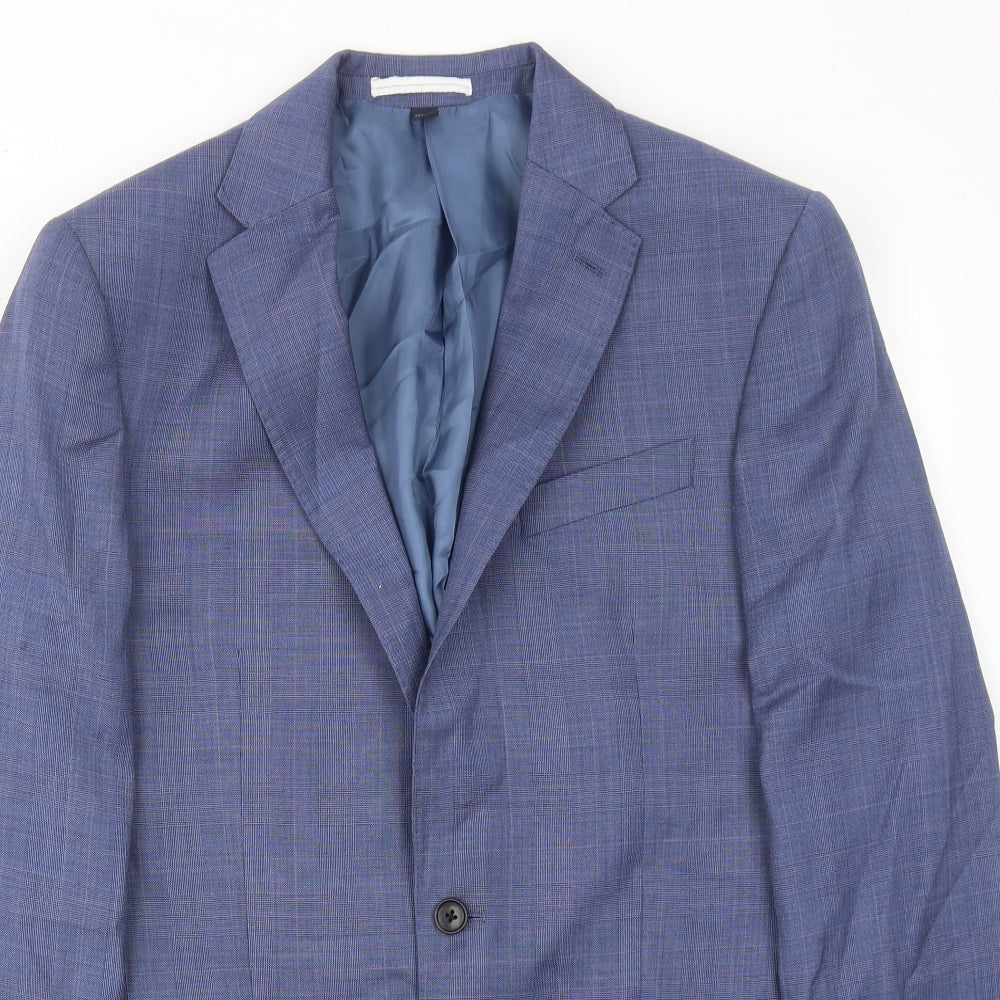 Mens UK Size 40 Marks and Spencer Regular Blue Suit Jacket