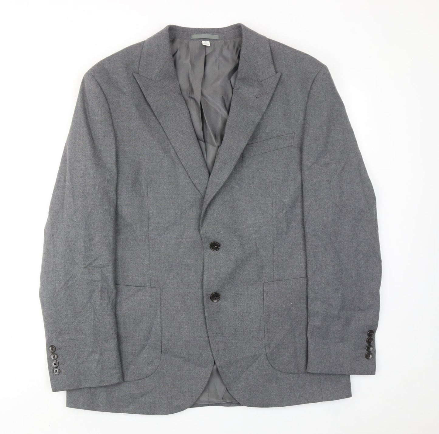 Autograph Mens Grey Polyester Jacket Suit Jacket Size 42 Regular
