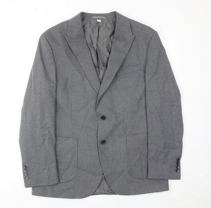 Autograph Mens Grey Polyester Jacket Suit Jacket Size 42 Regular