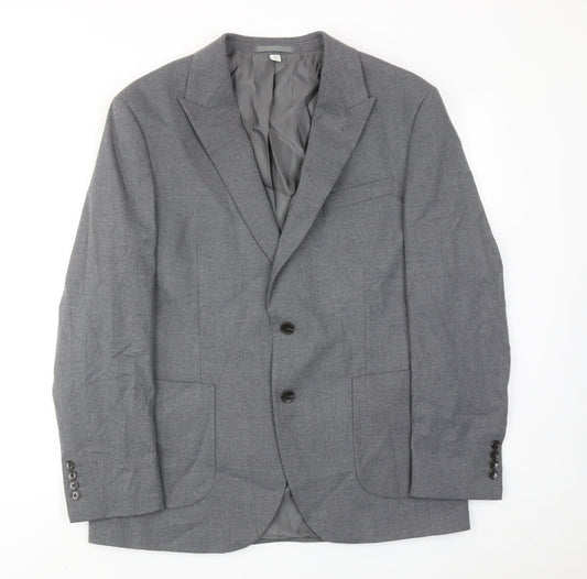 Autograph Mens Grey Polyester Jacket Suit Jacket Size 42 Regular