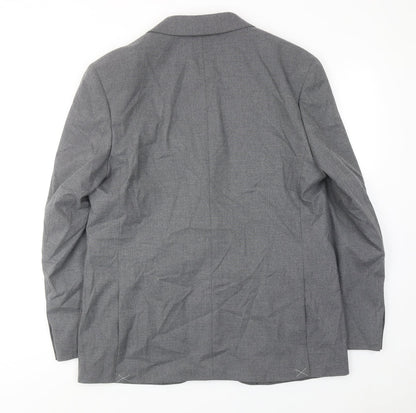 Autograph Mens Grey Polyester Jacket Suit Jacket Size 42 Regular