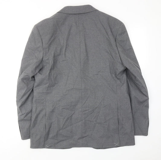 Autograph Mens Grey Polyester Jacket Suit Jacket Size 42 Regular