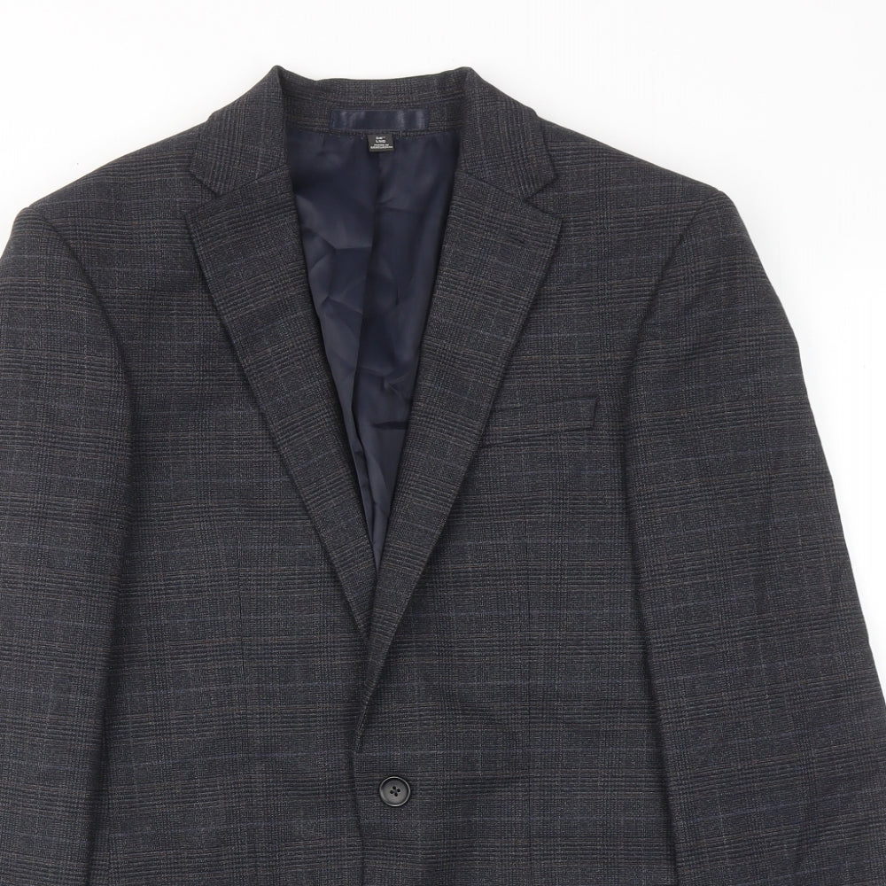 Mens UK Size 36 Marks and Spencer Regular Blue Suit Jacket