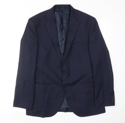 Mens UK Size 42 Marks and Spencer Regular Blue Suit Jacket