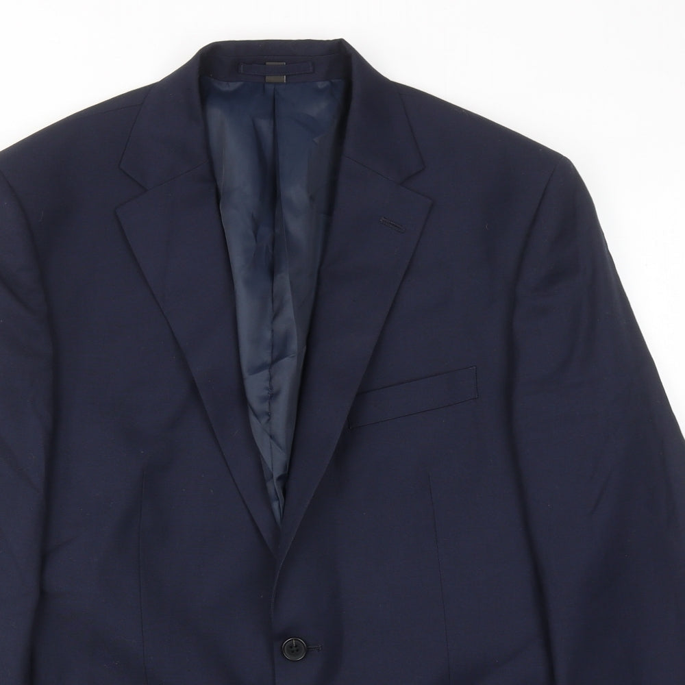 Mens UK Size 42 Marks and Spencer Regular Blue Suit Jacket