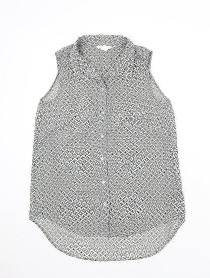 Womens UK Size 8 H&M Multicoloured Basic Button-Up