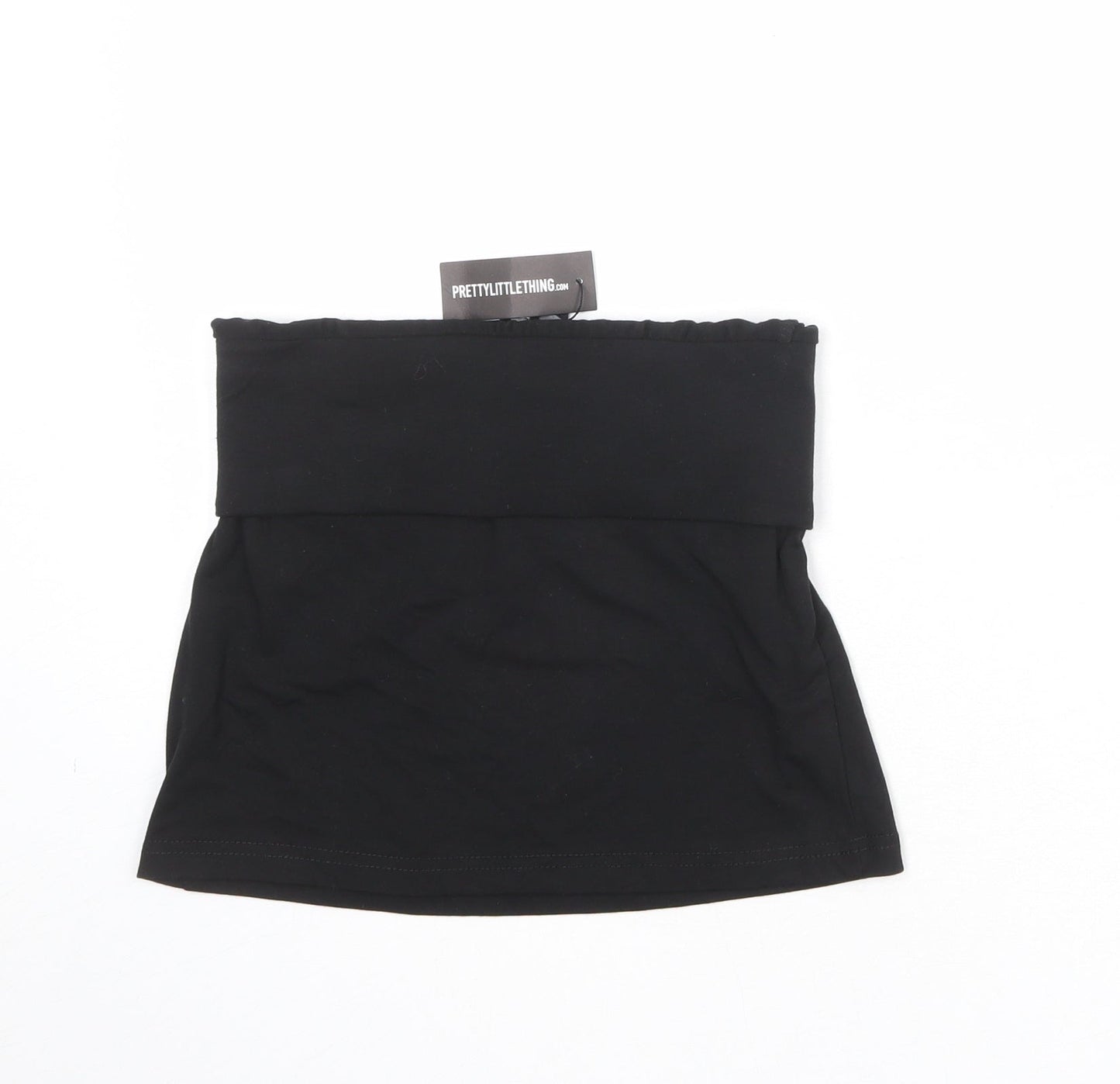 PRETTYLITTLETHING Womens Black Polyester Mini Skirt Size 8