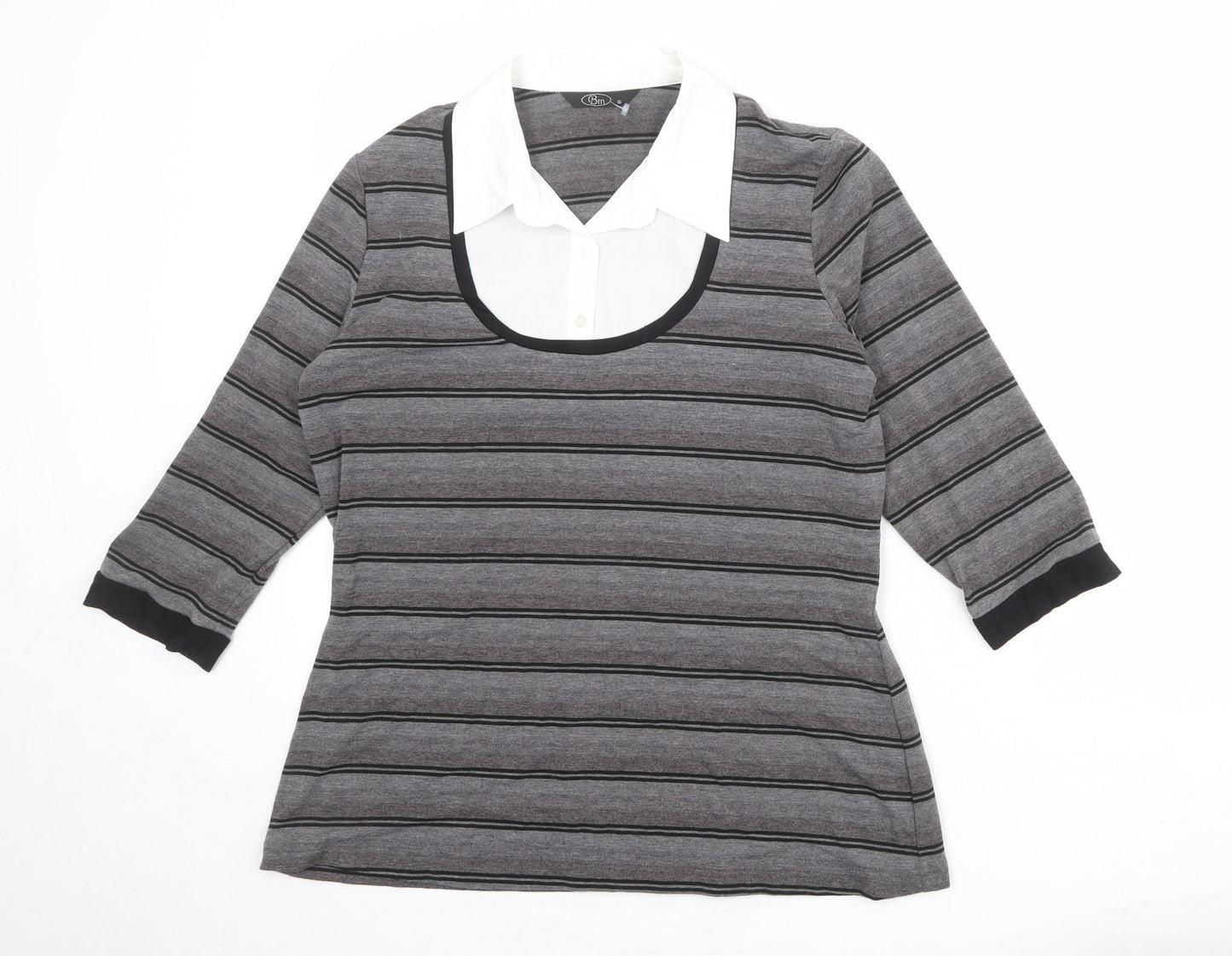 Womens UK Size 16 Bonmarché Grey Pullover Jumper