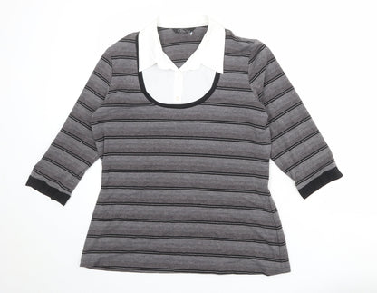 Womens UK Size 16 Bonmarché Grey Pullover Jumper