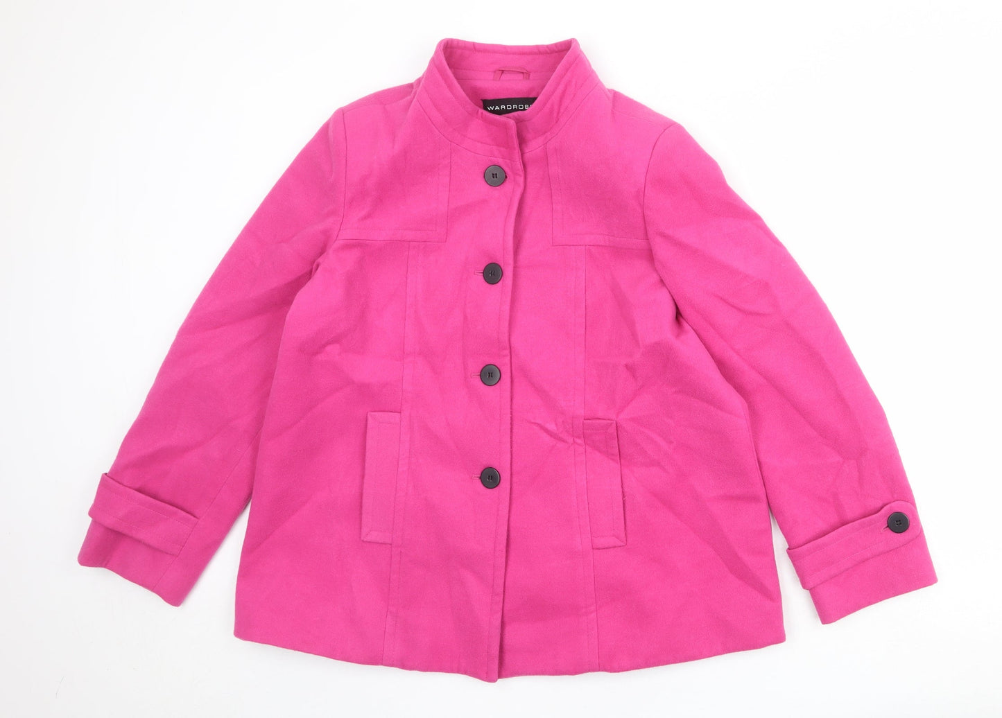 Womens UK Size 14 Wardrobe Pink Pea Coat