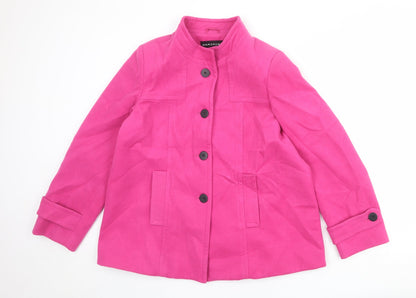 Womens UK Size 14 Wardrobe Pink Pea Coat