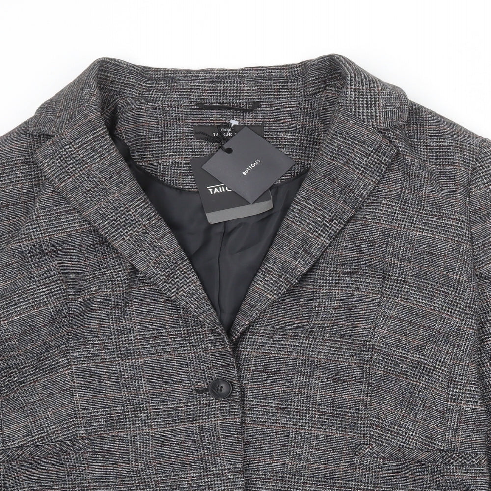 NEXT Womens Grey Polyester Jacket Suit Jacket Size 14